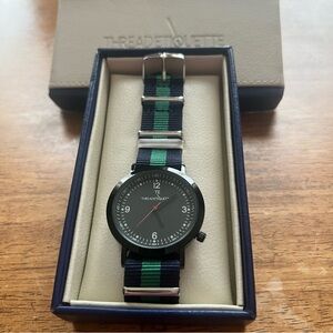 NIB Mens Watch Thread Etiquette Black Dial